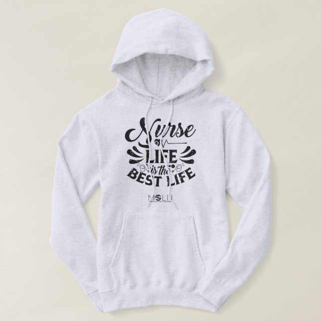 Nurse Life Light Colored Hoodie (Design vorne)