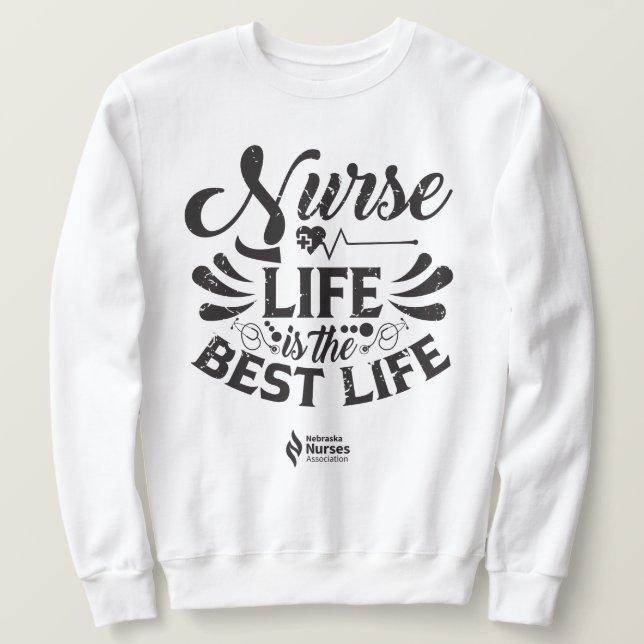 Nurse Life Light Colored Sweatshirt (Design vorne)