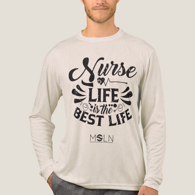 Nurse Life Light Tri-Blend Long Sleeve T-Shirt Tri-Blend Shirt (Vorderseite)
