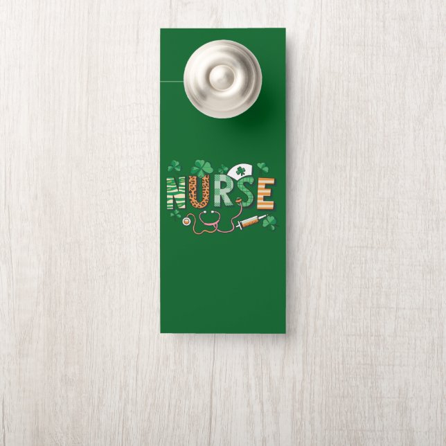 Nurse Life Nurse Day gibt St Patricks Day Türanhänger (Auf Knauf)