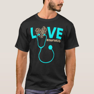 Nurse Life Rn Lpn Cna Healthcare Leopard Nurse Wee T-Shirt