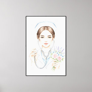 Nurse Life – Sanfte StärkeGespanntes Leinwandbild Leinwanddruck
