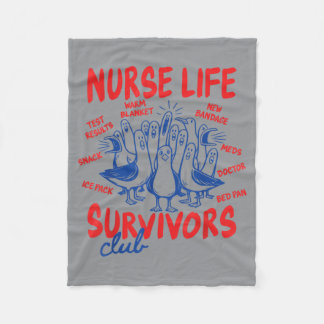 Nurse Life Survivors Club Lustige Krankenpflege Ge Fleecedecke