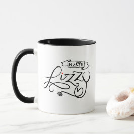 Nurse Lizzy, handschriftlich Tasse