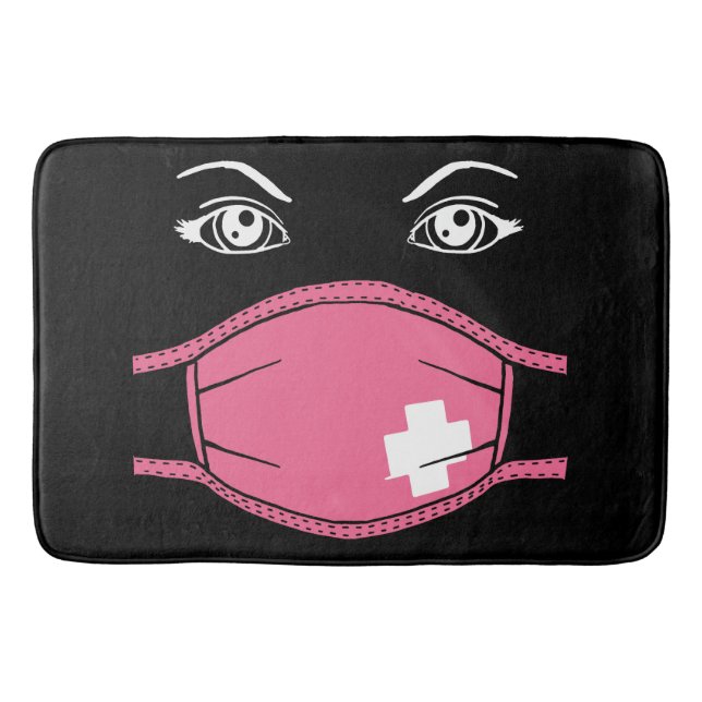 Nurse Mask Pink Badematte (Vorderseite)