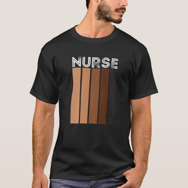Nurse Melanin Afro Queen Black History Mont, Afro T-Shirt (Vorderseite)
