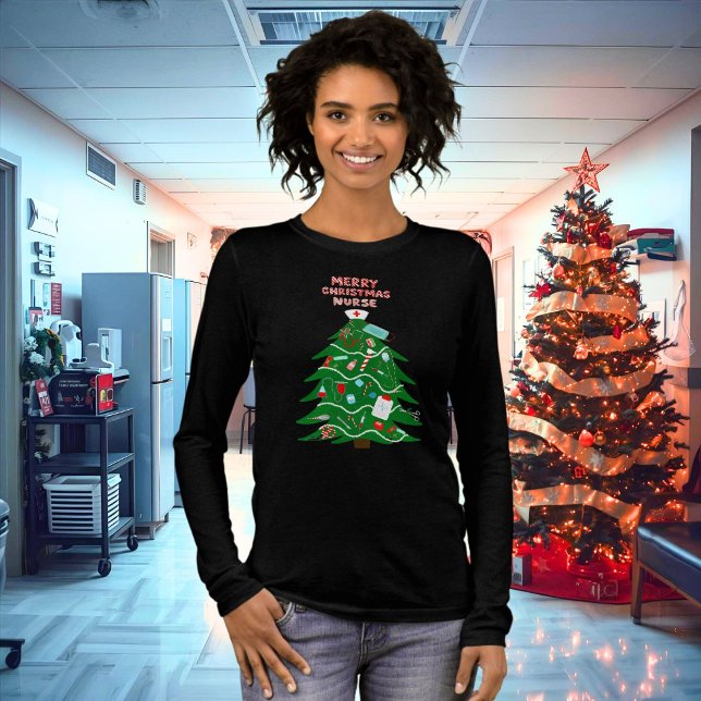 Nurse Merry Christmas Tree Tri-Blend Shirt (Von Creator hochgeladen)