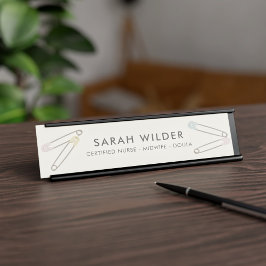 Nurse Midfrau Birth Coach Doula Schreibtisch Name  Schreibtischnamensplakette