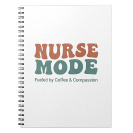 Nurse Mode Retro Wavy Typography Notizblock
