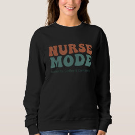 Nurse Mode Retro Wavy Typography Sweatshirt