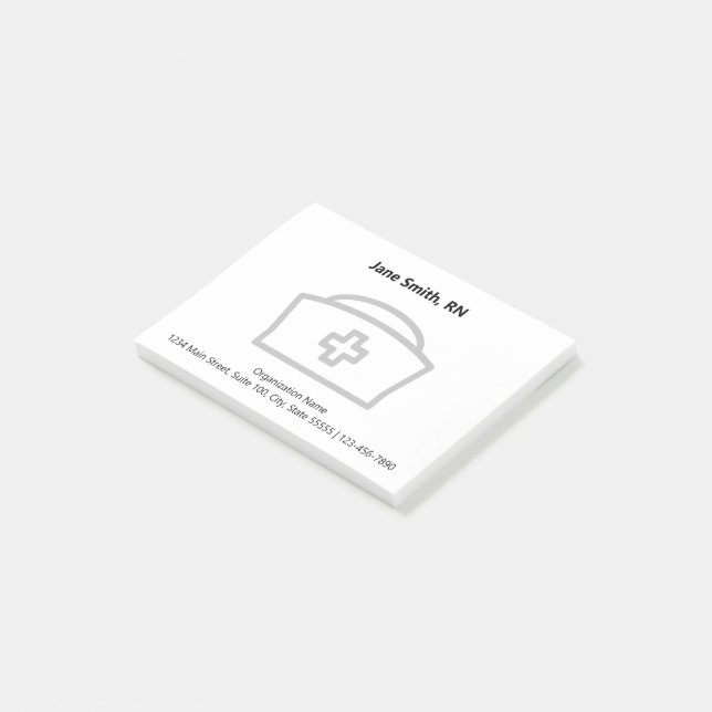 Nurse Name Organisation Anschrift Telefonnummer Post-it Klebezettel (angewinkelt)