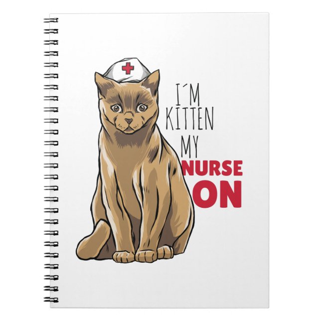 Nurse Niedlich Kitten Notizblock (Vorderseite)