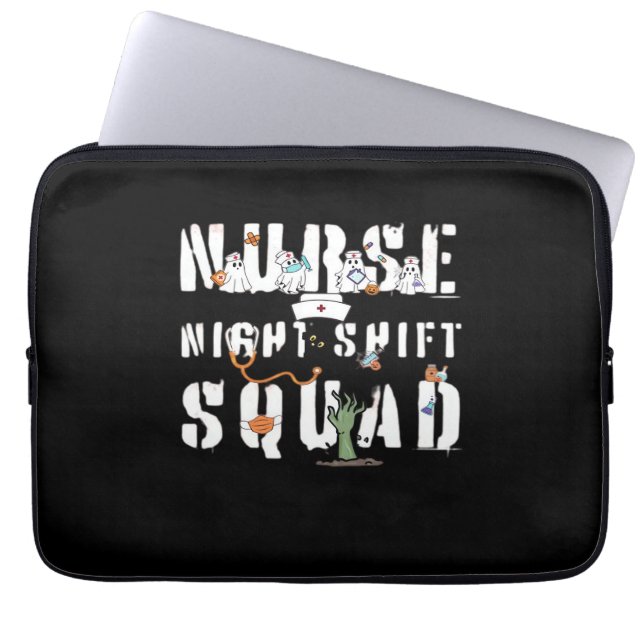 Nurse Night Shift Halloween Squad Classic T - Shir Laptopschutzhülle (Vorderseite)