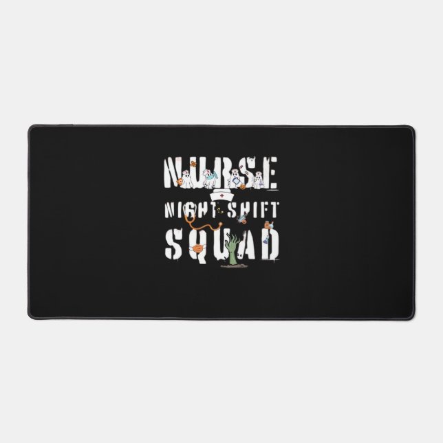 Nurse Night Shift Halloween Squad Classic T - Shir Schreibtischunterlage (Vorderseite)
