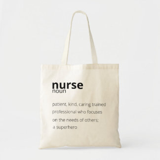Nurse Noun Stolz Hero Job Pflege Zitat Tragetasche