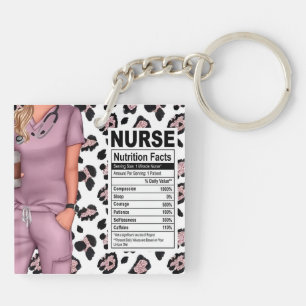 Nurse Nutrition Fact Étiquette Porte - clé acryliq