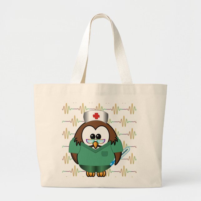 nurse owl jumbo stoffbeutel (Vorne)