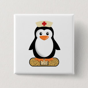 Nurse Penguin (ohne Bandaid) Button