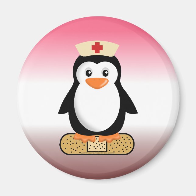 Nurse Penguin (ohne Bandaid) Magnet (Vorne)