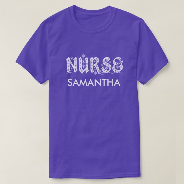 Nurse Personalisiert Decorative Letters T - Shirt (Design vorne)
