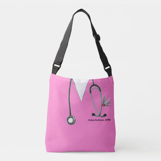 Nurse Pink Tragetaschen Mit Langen Trägern (Vorderseite)