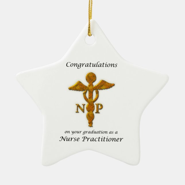 Nurse Practitioner Abschluss Herzlichen Glückwunsc Keramik Ornament (Vorne)