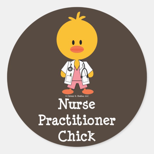 Nurse Practitioner Chick Stickers (Vorderseite)