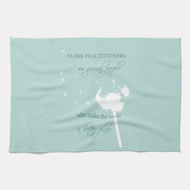 Nurse Practitioner Dandelion Geschirrtuch (Horizontal)