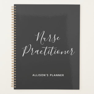 Nurse Practitioner Graues Weiße Schrift Personalis Planer
