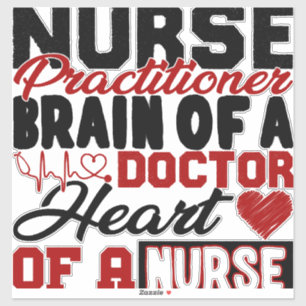 Nurse Practitioner Heart Shirt Aufkleber