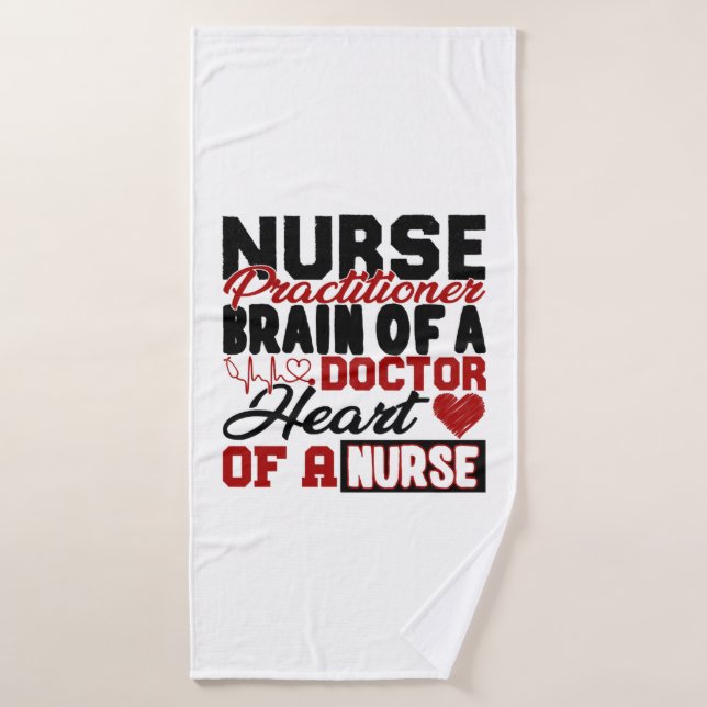 Nurse Practitioner Heart Shirt Badehandtuch (Badehandtuch)