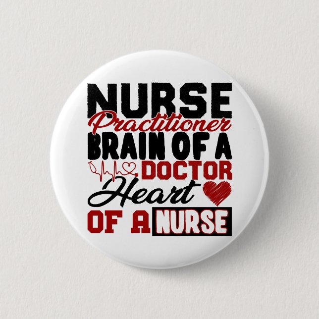 Nurse Practitioner Heart Shirt Button (Vorderseite)