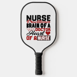 Nurse Practitioner Heart Shirt Pickleball Schläger