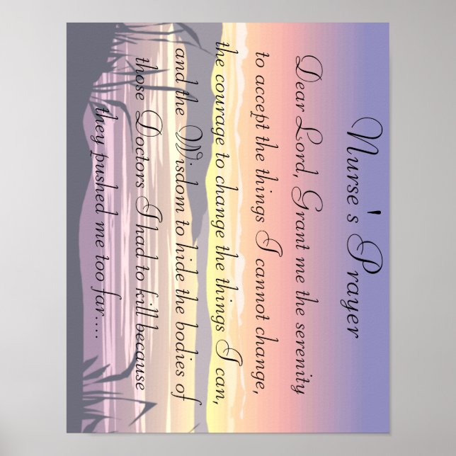 Nurse Prayer Poster (Vorne)