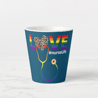 Nurse Rainbow Flag LGBT Q Cooler Gay Pride Allegie Milchtasse