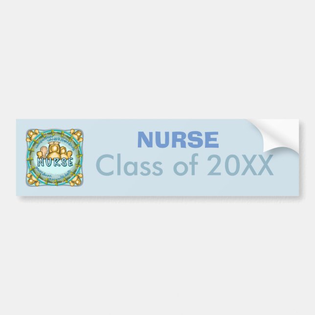 Nurse Rainbow Motto Autoaufkleber für das Jahr (Vorne)