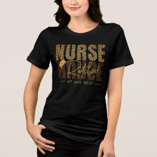 Nurse Ratched T-Shirt in ihrem besten Leopard Prin Tri-Blend Shirt