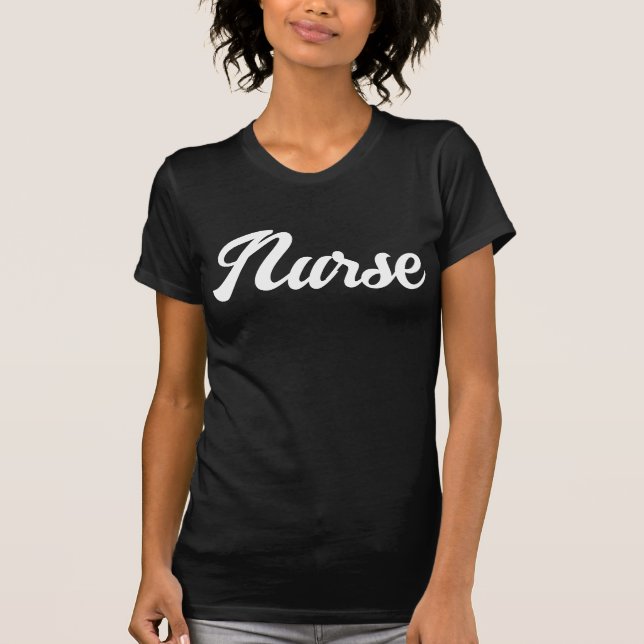 Nurse Retro Typografie Frauen T-Shirt (Vorderseite)
