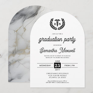 Nurse RN BSN Nursing School Graduation Party Einladung