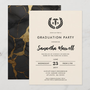 Nurse RN BSN Nursing School Graduation Party Einladung