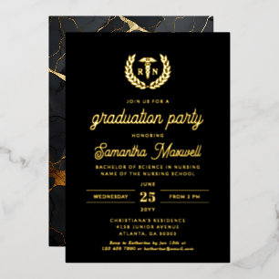 Nurse RN BSN Nursing School Graduation Party Folieneinladung