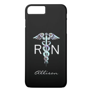 Nurse RN Caduceus Modernes Personalisiert Case-Mate iPhone Hülle