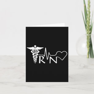 Nurse Rn Heartbeat Abschluss Womens Gift Karte