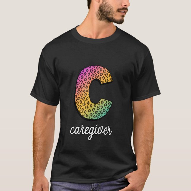 Nurse Rn Week Ärztlicher Betreuer Leopard Rainbow  T-Shirt (Vorderseite)