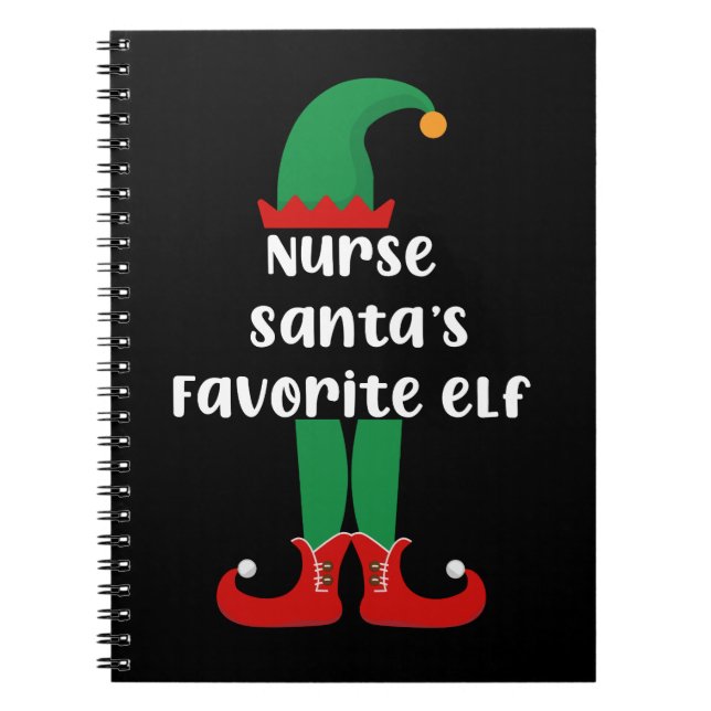 Nurse Santa's Lieblings Elf Funny Nurse Weihnachte Notizblock (Vorderseite)