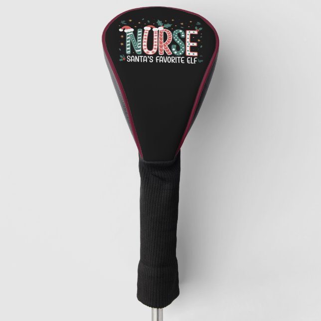 Nurse Santa's Lieblings-Elf Weihnachten Inspiratio Golf Headcover (Vorderseite)