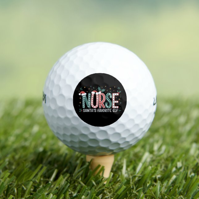 Nurse Santa's Lieblings-Elf Weihnachten Inspiratio Golfball (Insitu T-Shirt)
