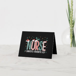 Nurse Santa's Lieblings-Elf Weihnachten Inspiratio Karte