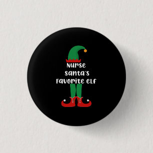 Nurse Santa's Lieblingselfe Lustige Krankenschwest Button