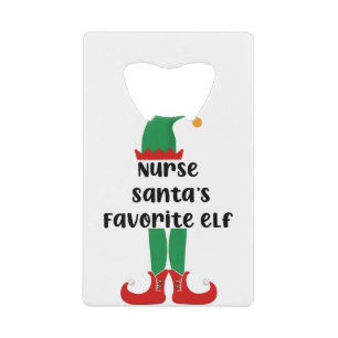 Nurse Santa's Lieblingselfe Lustiger Krankenpflege Geldbeutel Flaschenöffner